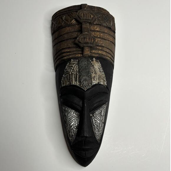 12” handmade vintage tribal mask, made in Ghana - Picture 1 of 6